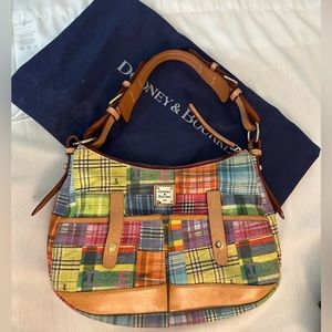 Rooney and Bourke Canvas Madras Plaid Picnic Ants Hobo Purse